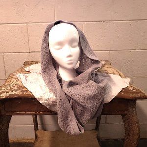Infinity Scarf / Wrap ~ Eileen Fisher ~ Merino Wool ~ Light Gray
